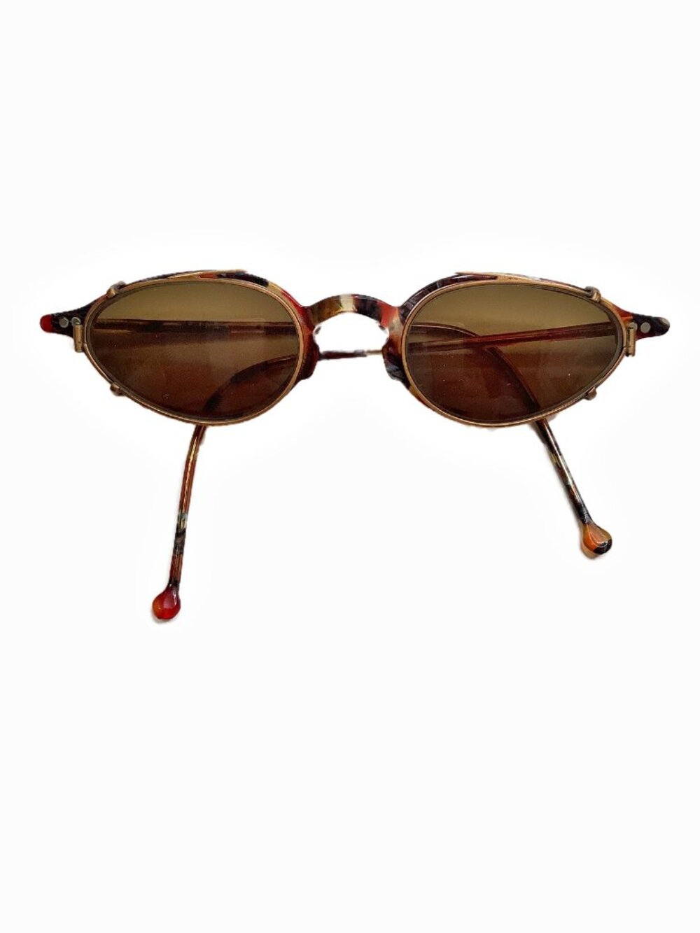 l.a.Eyeworks Vintage Small Oval Tortoiseshell Glasses Custom Sun Clip